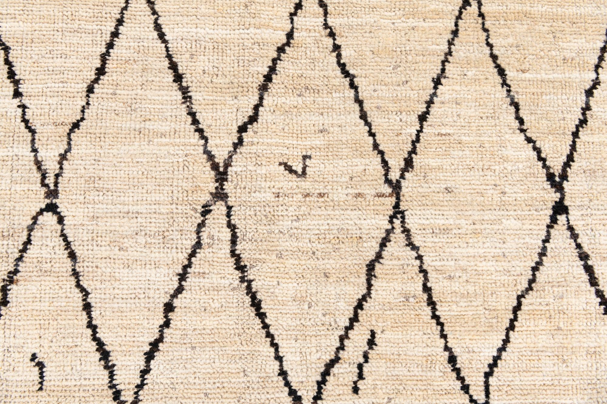 5' 2 x 7' Hand Knotted Moroccan Wool Rug