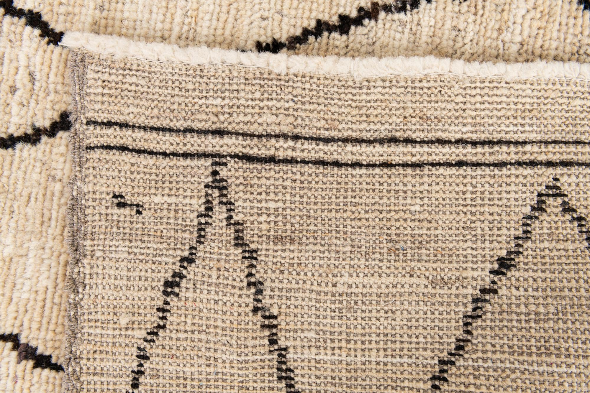 5' 2 x 7' Hand Knotted Moroccan Wool Rug