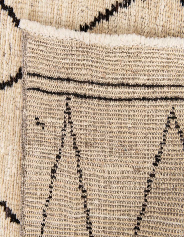 Detail image of 5' 2 x 7'  Hand Knotted Moroccan Wool Rug