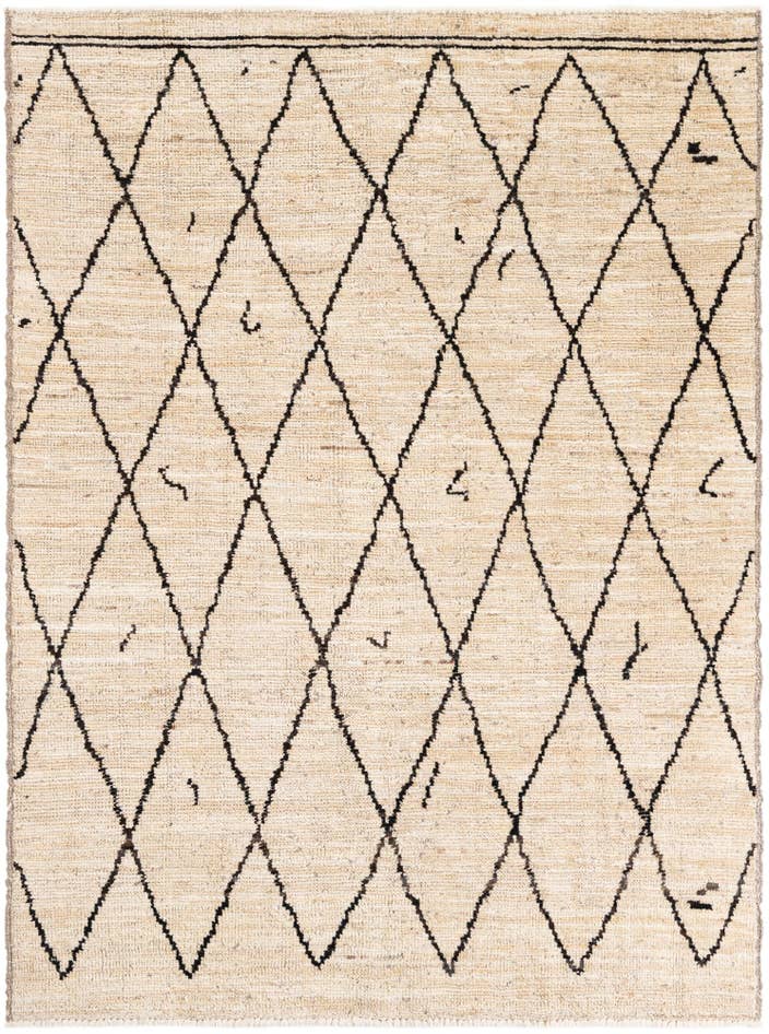 Detail image of 5' 2 x 7' Hand Knotted Moroccan Wool Rug