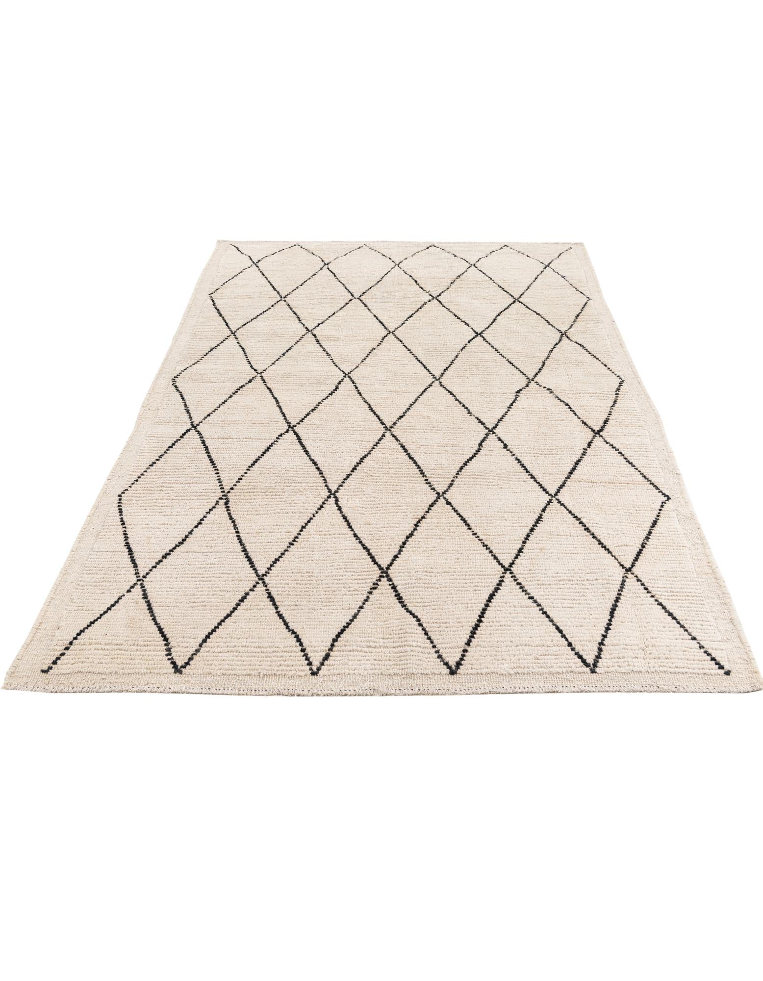 5' 4 x 7' 10 Hand Knotted Moroccan Wool Rug