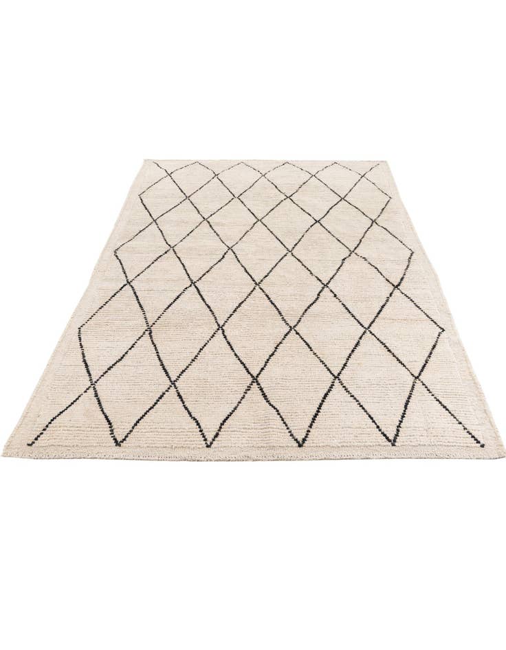 Detail image of 5' 4 x 7' 10 Hand Knotted Moroccan Wool Rug
