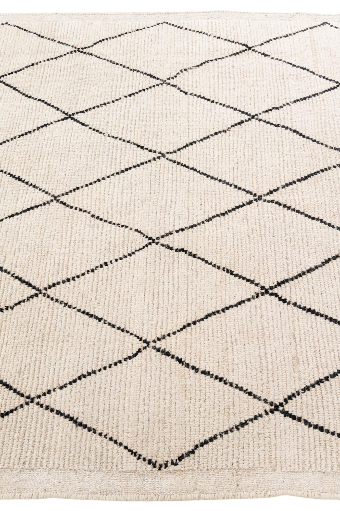 5' 4 x 7' 10 Hand Knotted Moroccan Wool Rug