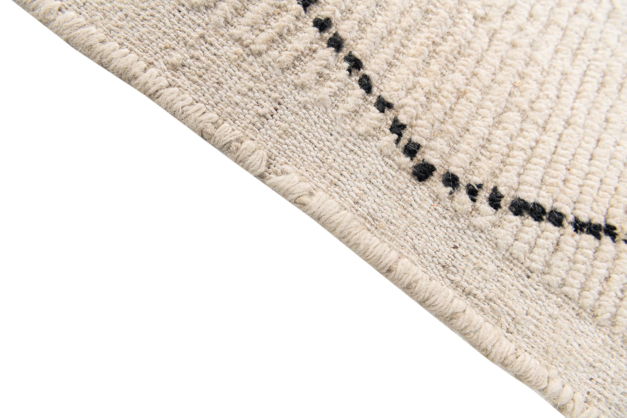5' 4 x 7' 10 Hand Knotted Moroccan Wool Rug