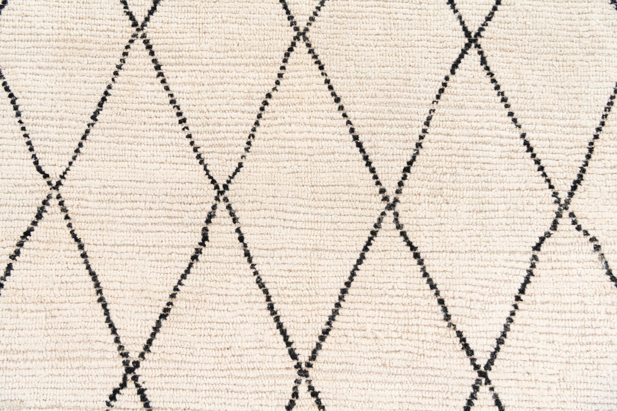 5' 4 x 7' 10 Hand Knotted Moroccan Wool Rug