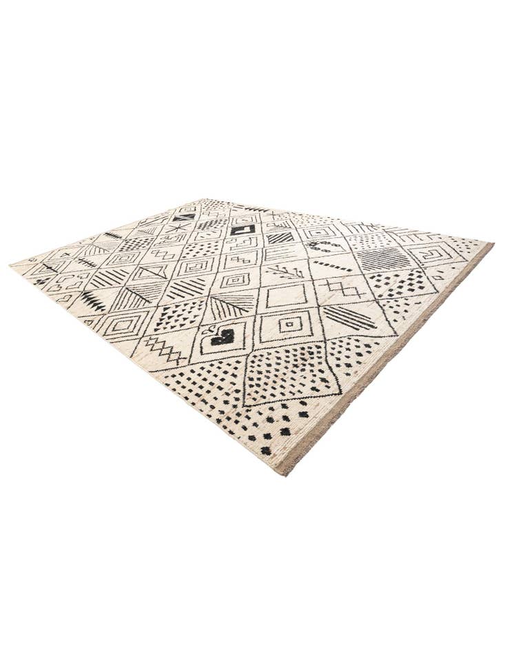 Detail image of 10' 1 x 14' Hand Knotted Moroccan Wool Rug