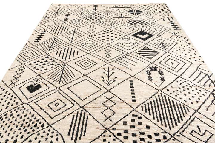 10' 1 x 14' Hand Knotted Moroccan Wool Rug