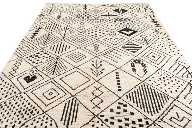 Detail image of 10' 1 x 14' Hand Knotted Moroccan Wool Rug