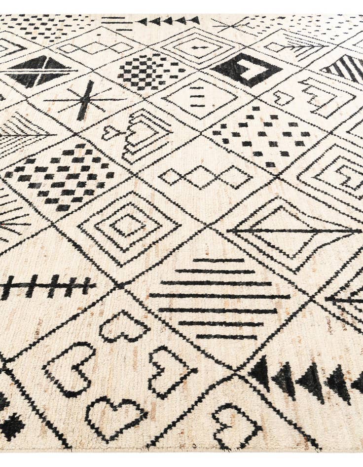 Detail image of 10' 1 x 14' Hand Knotted Moroccan Wool Rug