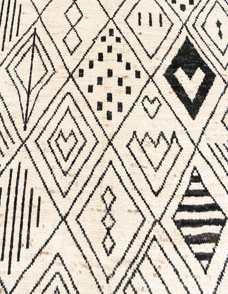 Detail image of 10' 1 x 14' Hand Knotted Moroccan Wool Rug