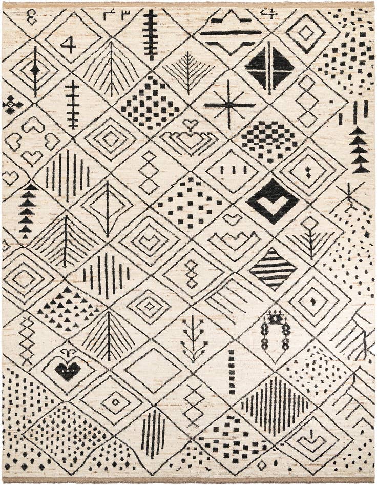 Detail image of 10' 1 x 14' Hand Knotted Moroccan Wool Rug
