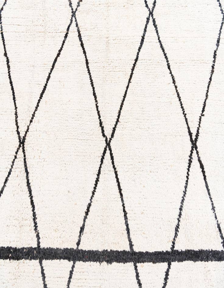 Detail image of 8' x 10'  Hand Knotted Moroccan Wool Rug
