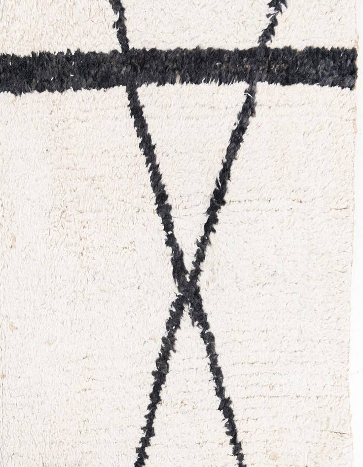 Detail image of 8' x 10'  Hand Knotted Moroccan Wool Rug