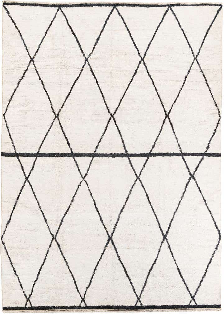 8' x 10' Hand Knotted Moroccan Wool Rug