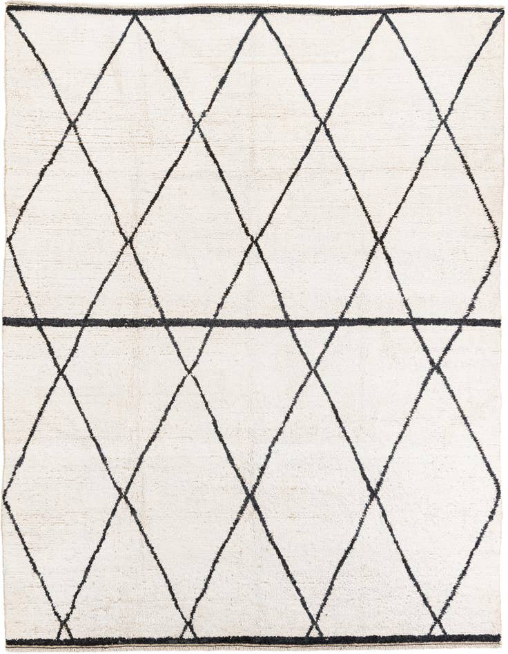 Detail image of 8' x 10' Hand Knotted Moroccan Wool Rug