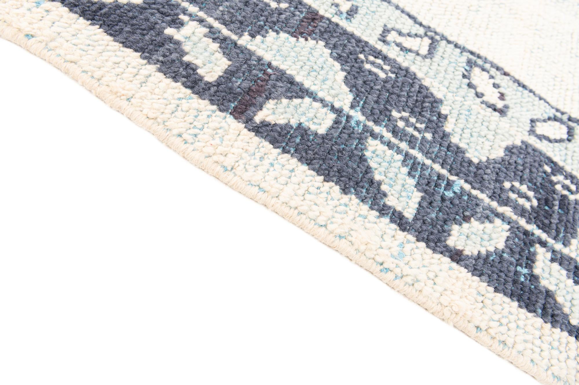 8' 4 x 11' 8 Hand Knotted Moroccan Wool Rug