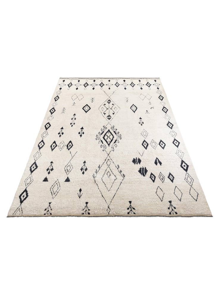 Detail image of 10' x 14' 1  Hand Knotted Moroccan Wool Rug