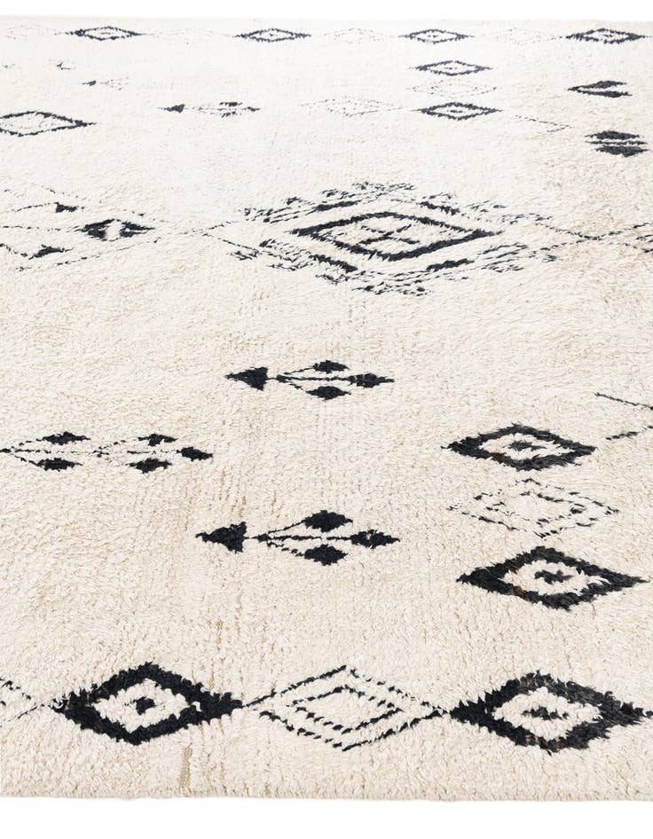Detail image of 10' x 14' 1  Hand Knotted Moroccan Wool Rug