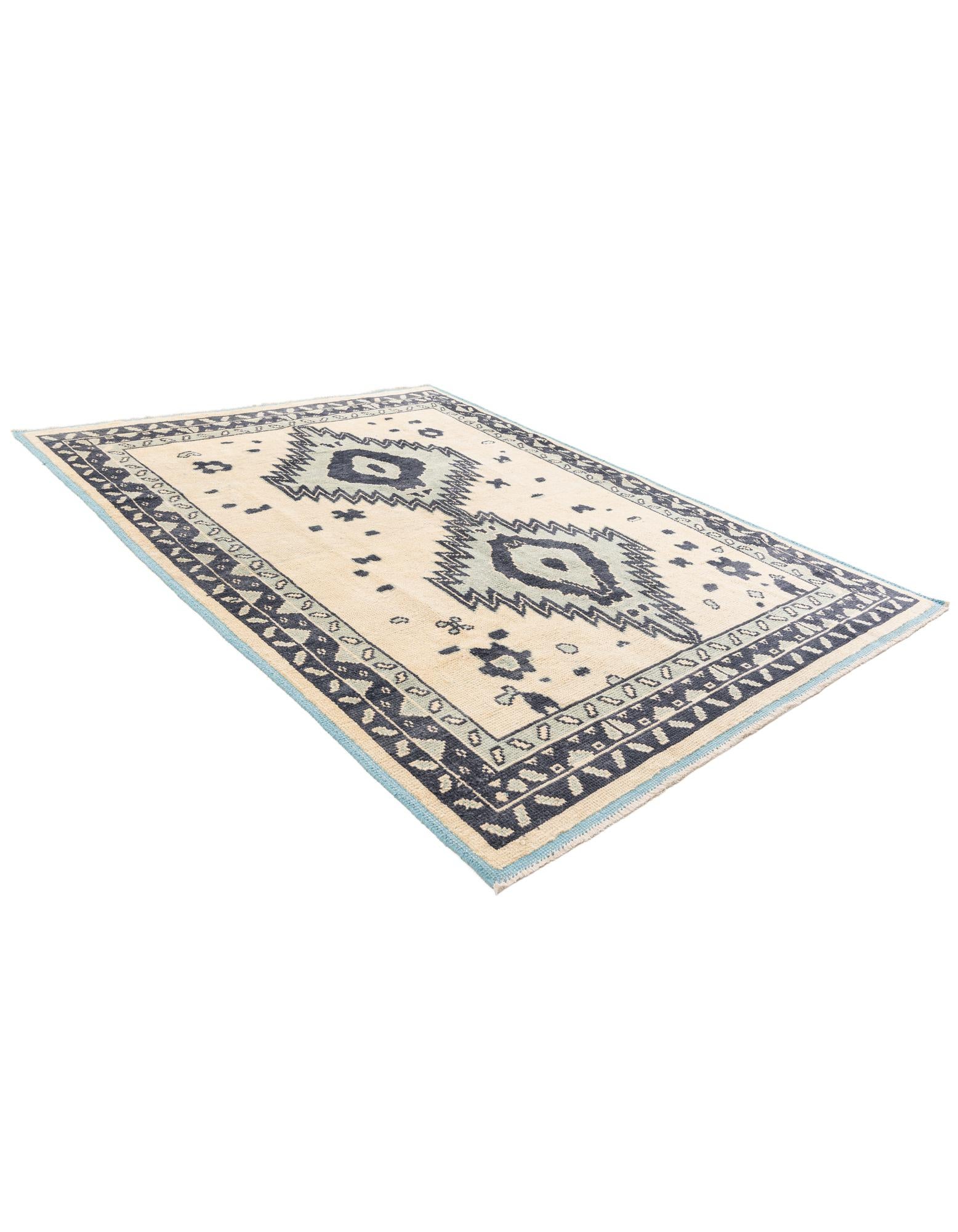 7' 9 x 10' 3 Hand Knotted Moroccan Wool Rug