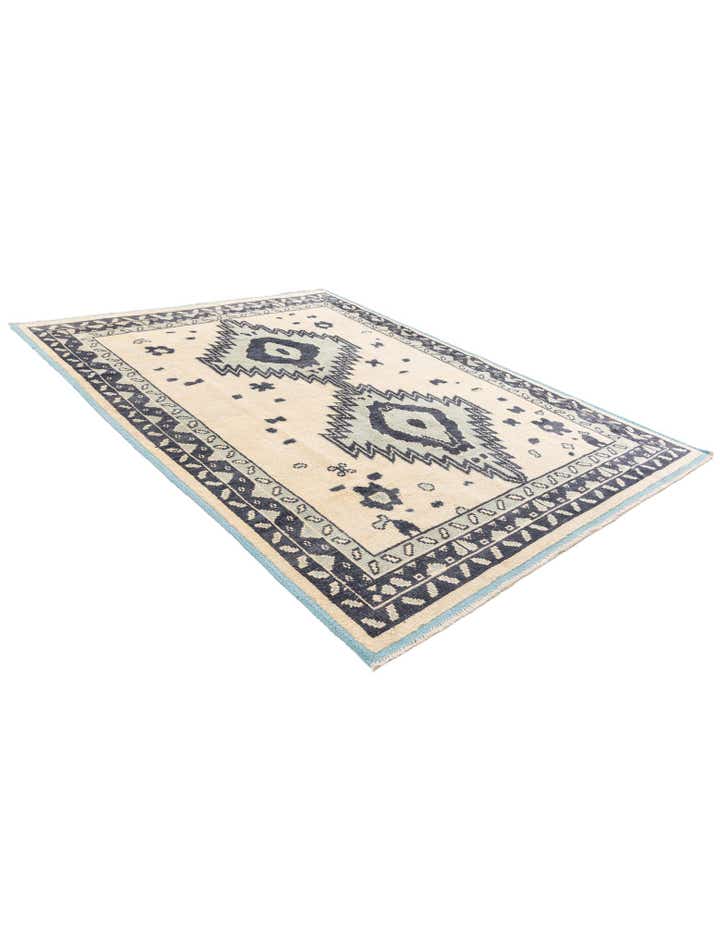 7' 9 x 10' 3 Hand Knotted Moroccan Wool Rug