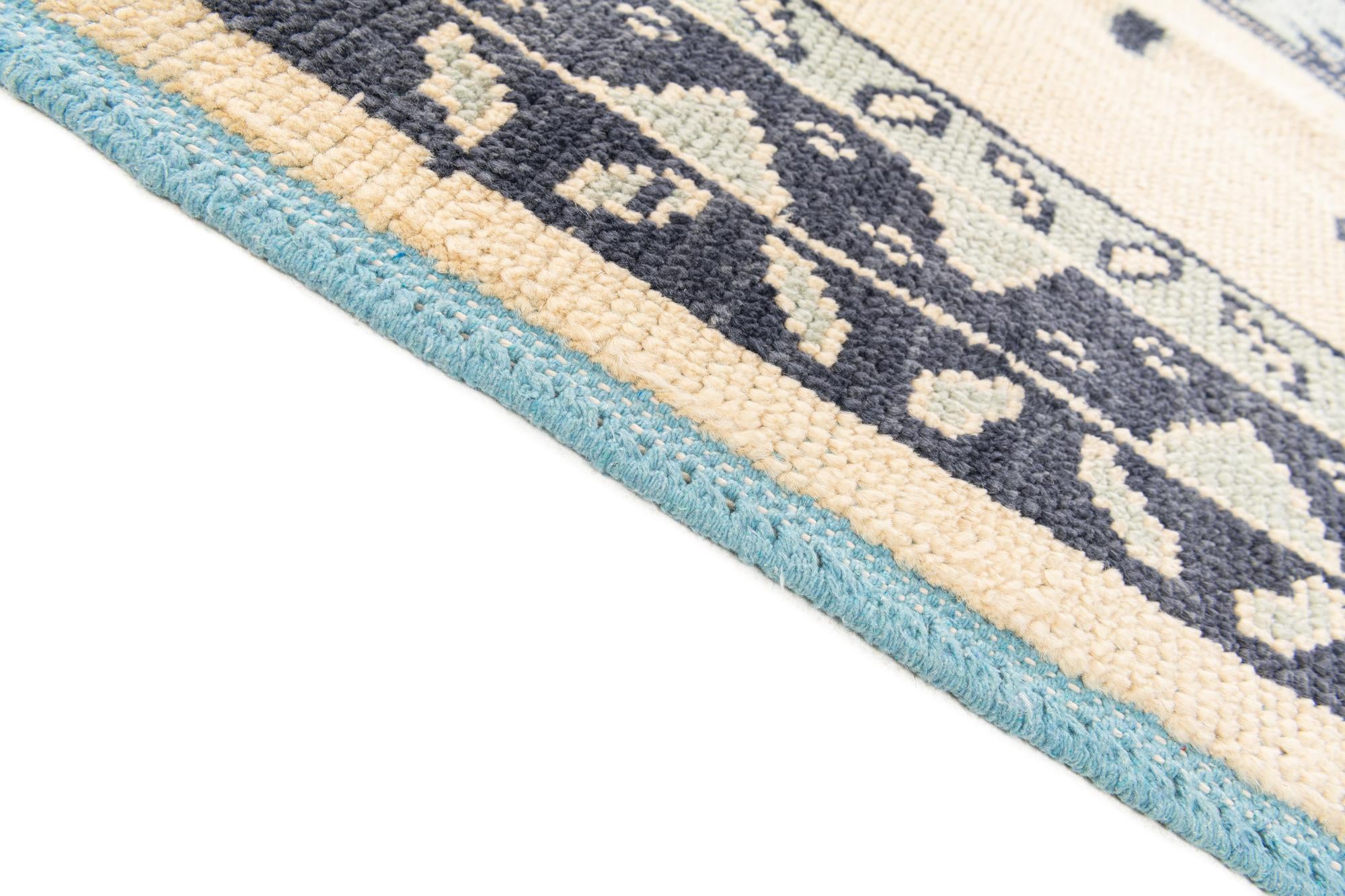 7' 9 x 10' 3 Hand Knotted Moroccan Wool Rug
