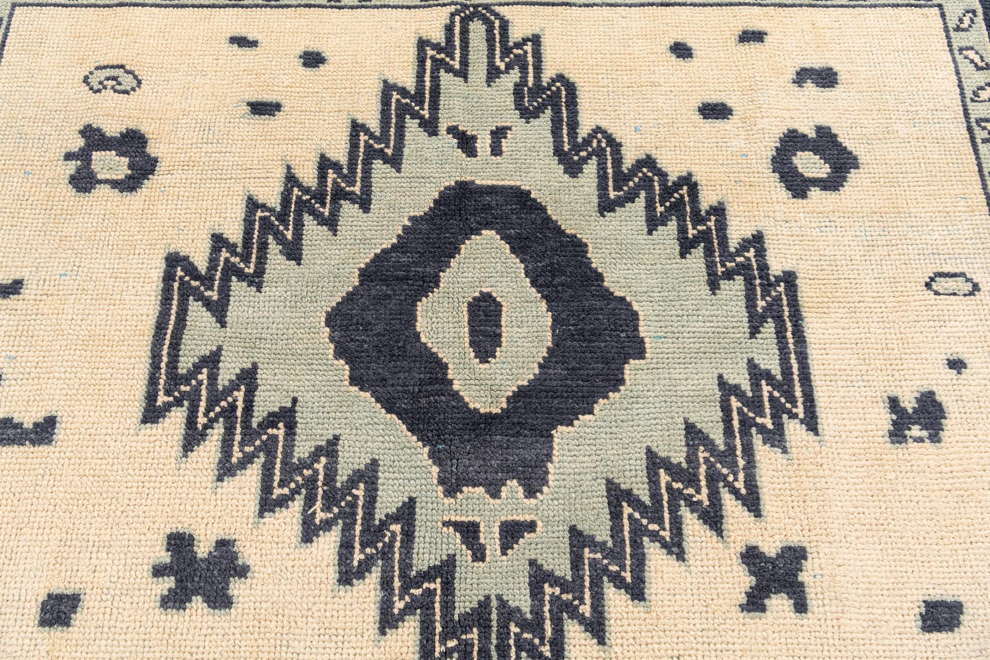 7' 9 x 10' 3 Hand Knotted Moroccan Wool Rug