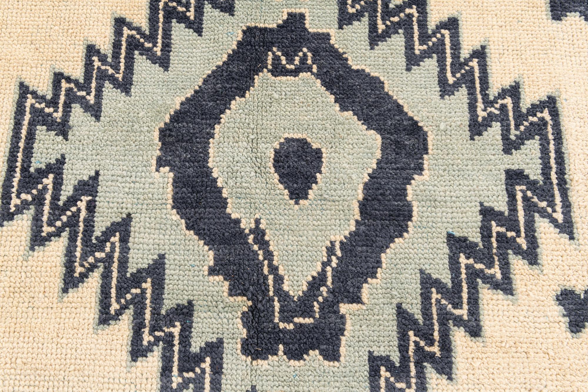 7' 9 x 10' 3 Hand Knotted Moroccan Wool Rug