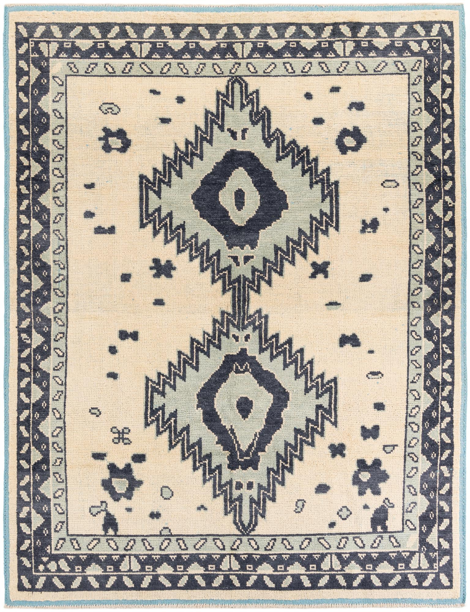 7' 9 x 10' 3 Hand Knotted Moroccan Wool Rug