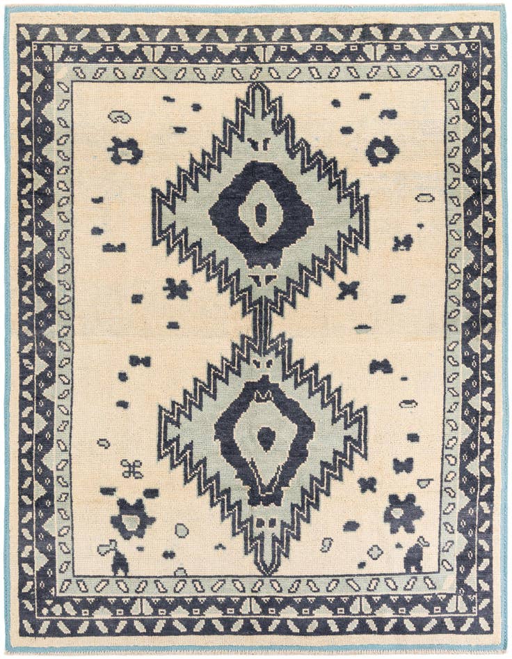 Detail image of 7' 9 x 10' 3 Hand Knotted Moroccan Wool Rug
