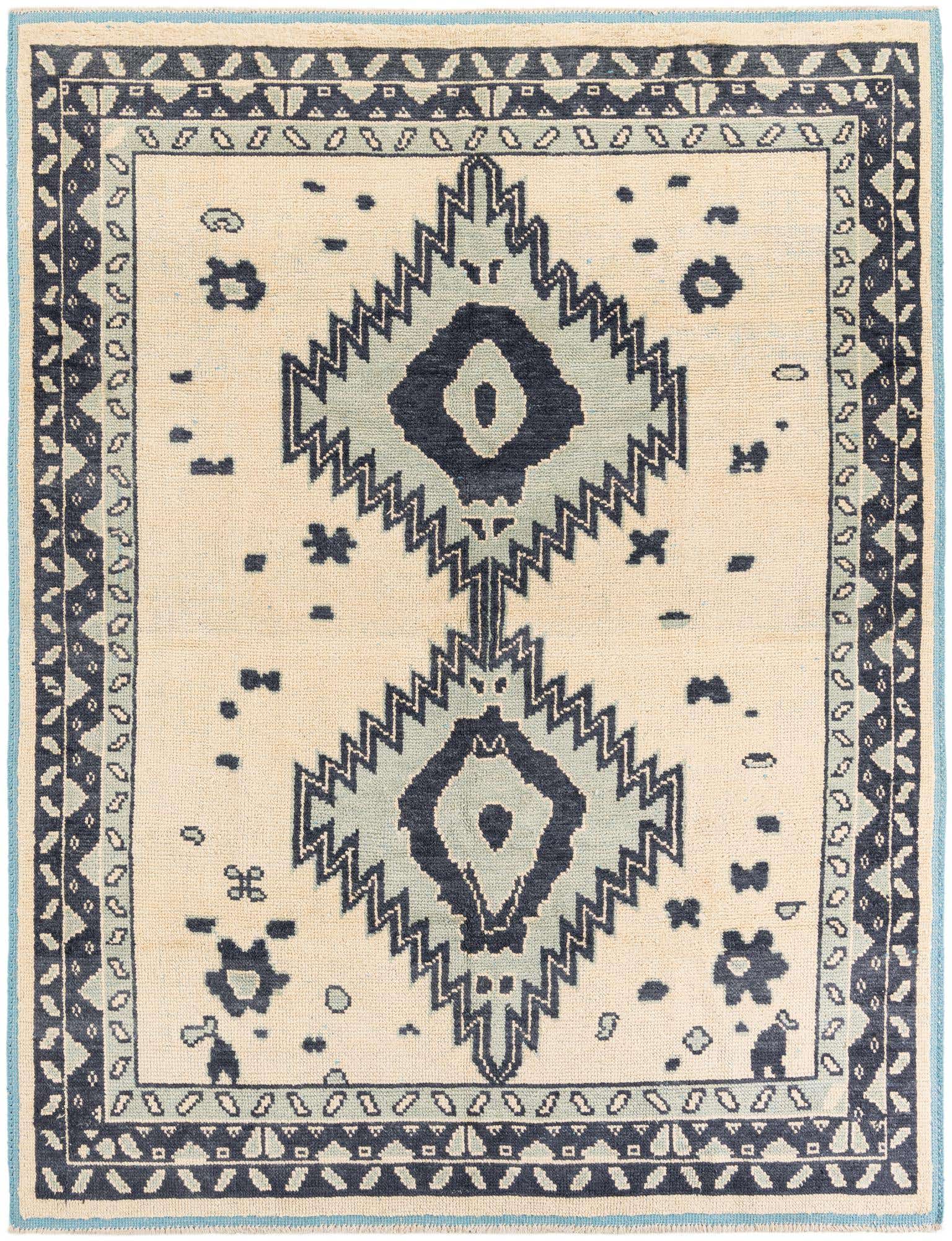 7' 9 x 10' 3 Hand Knotted Moroccan Wool Rug