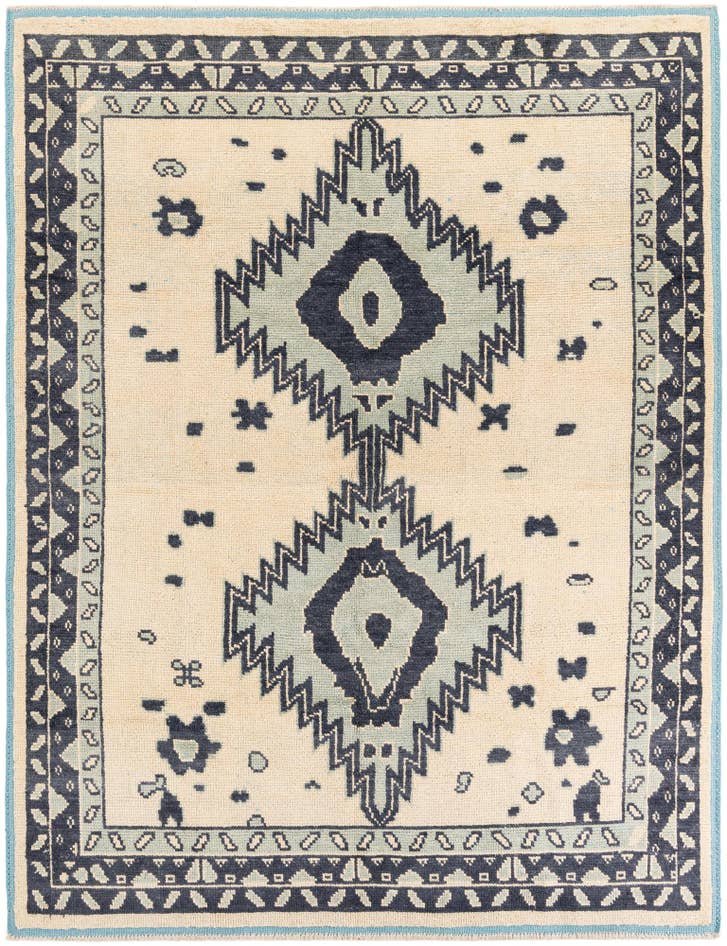 Detail image of 7' 9 x 10' 3 Hand Knotted Moroccan Wool Rug
