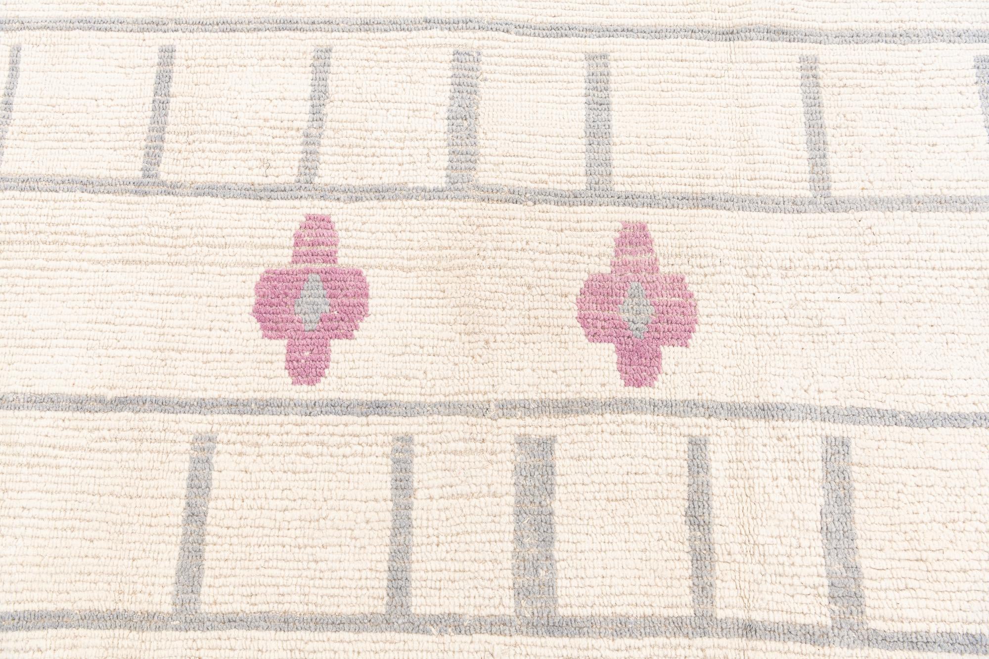 9' 2 x 12' 6 Hand Knotted Moroccan Wool Rug
