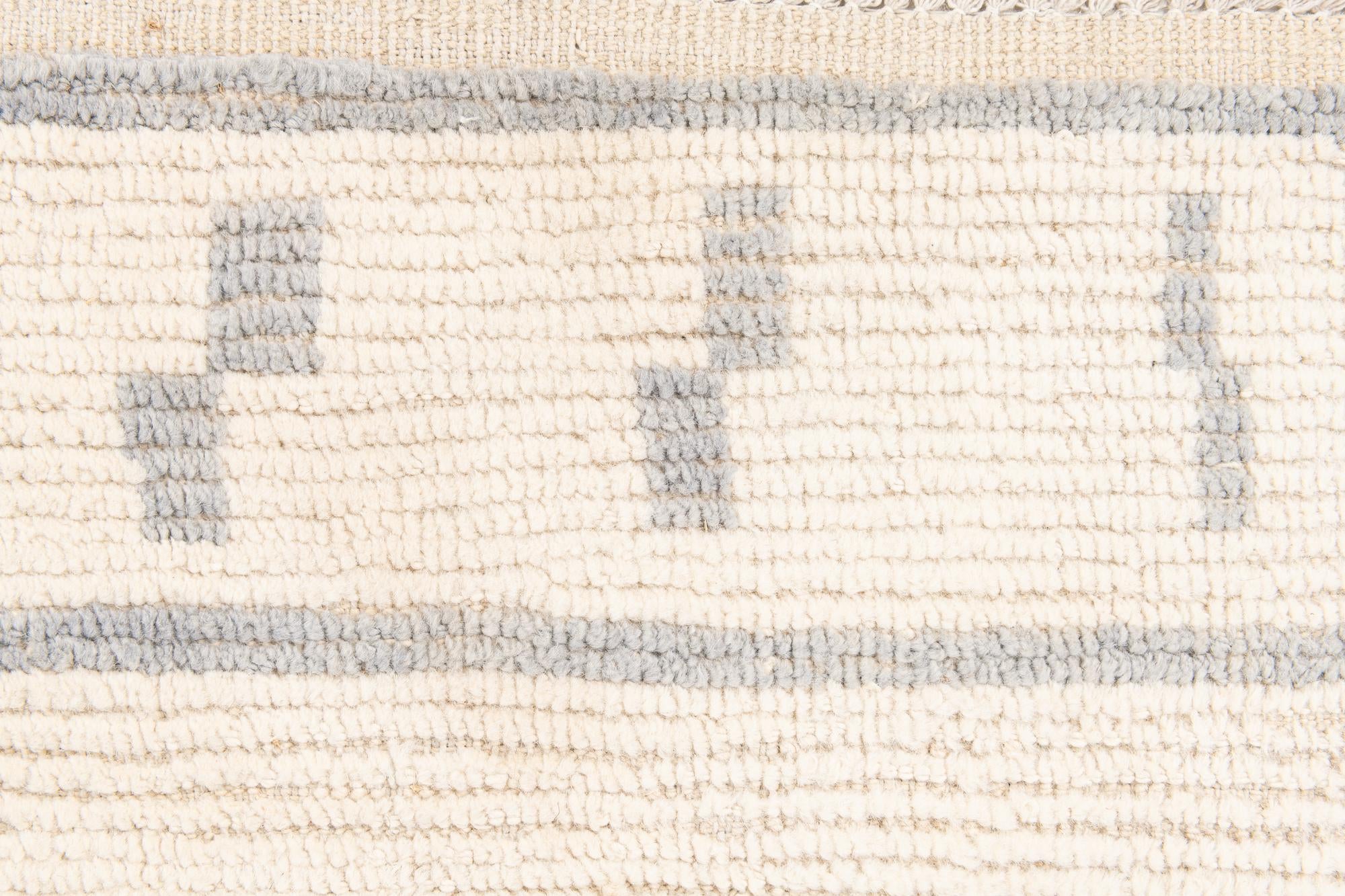 9' 2 x 12' 6 Hand Knotted Moroccan Wool Rug