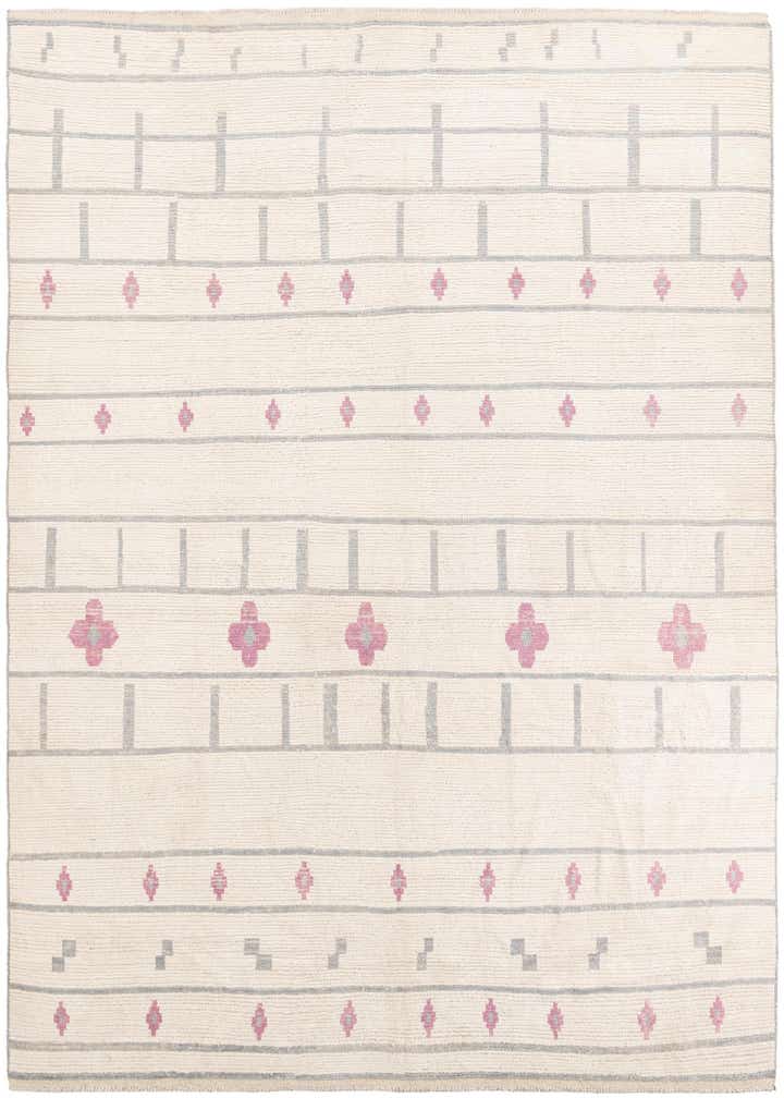9' 2 x 12' 6 Hand Knotted Moroccan Wool Rug