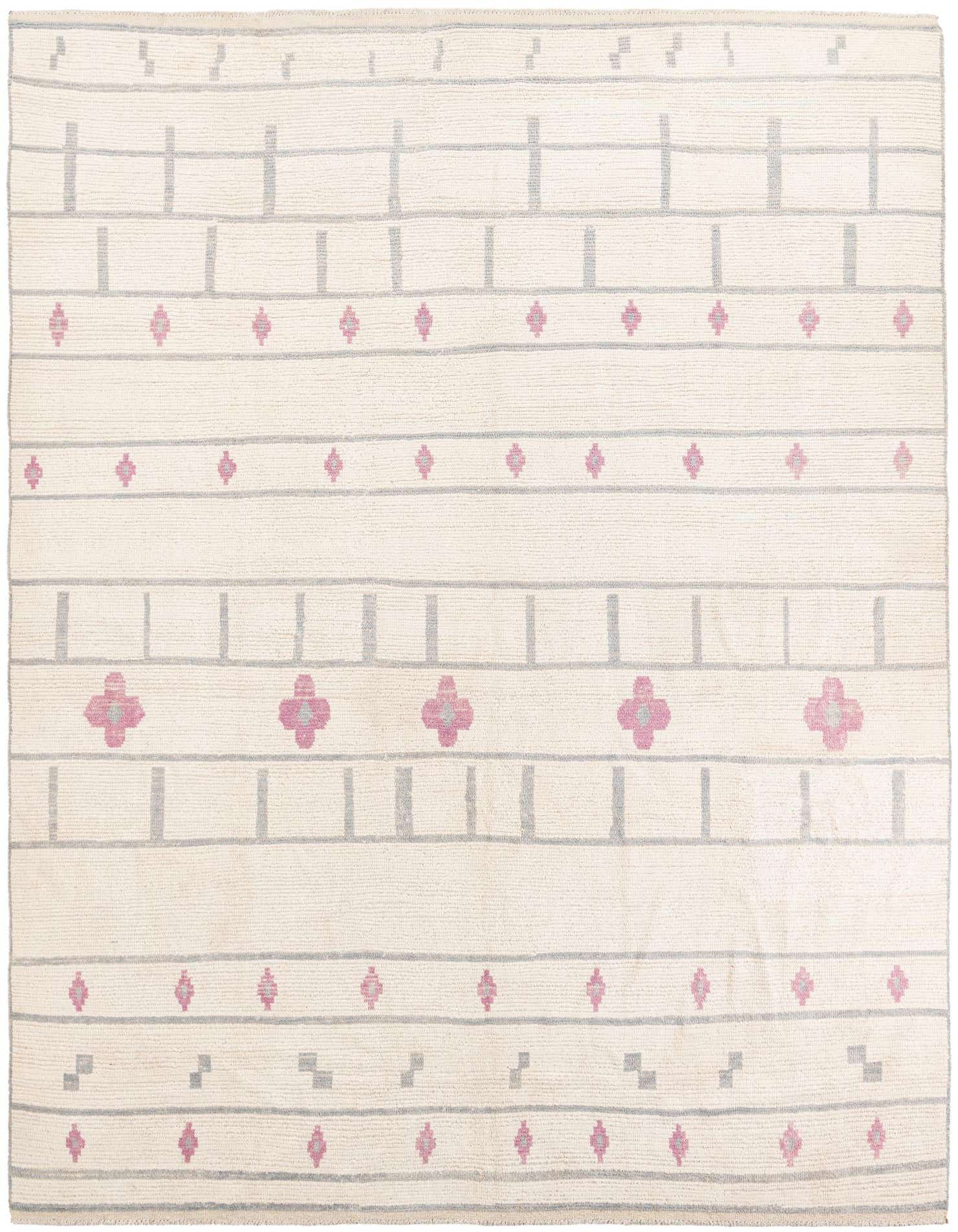 9' 2 x 12' 6 Hand Knotted Moroccan Wool Rug