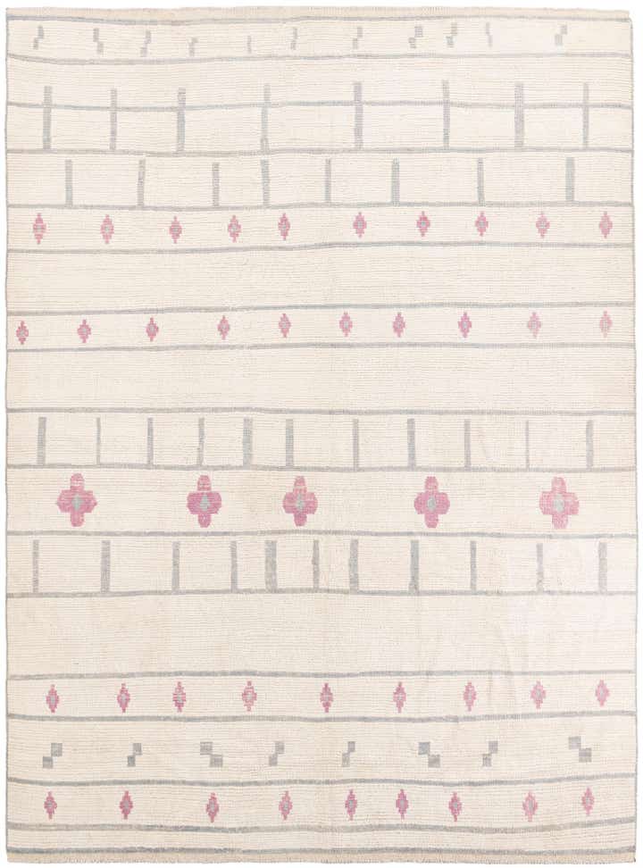 9' 2 x 12' 6 Hand Knotted Moroccan Wool Rug