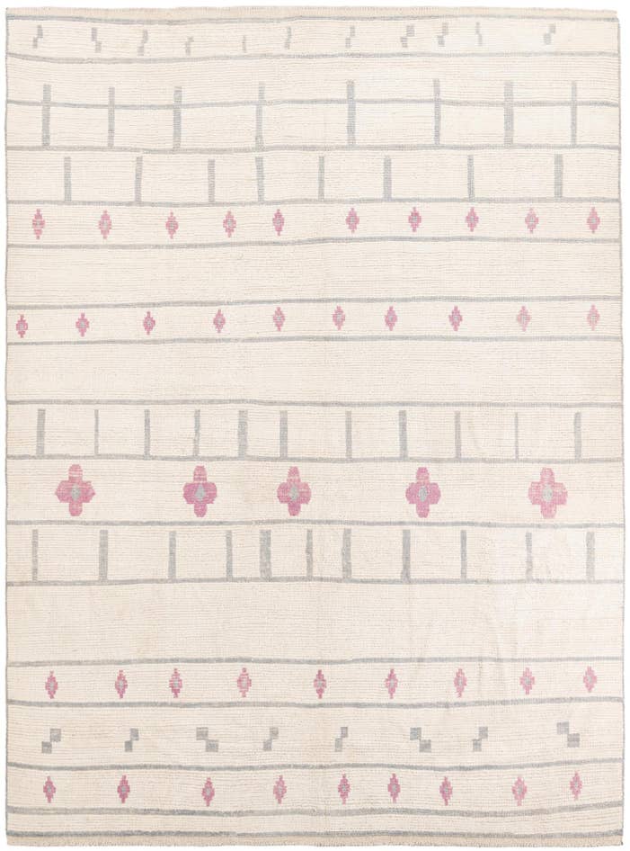 Detail image of 9' 2 x 12' 6 Hand Knotted Moroccan Wool Rug