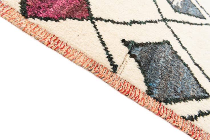 Detail image of 7' 10 x 9' 10 Hand Knotted Moroccan Wool Rug