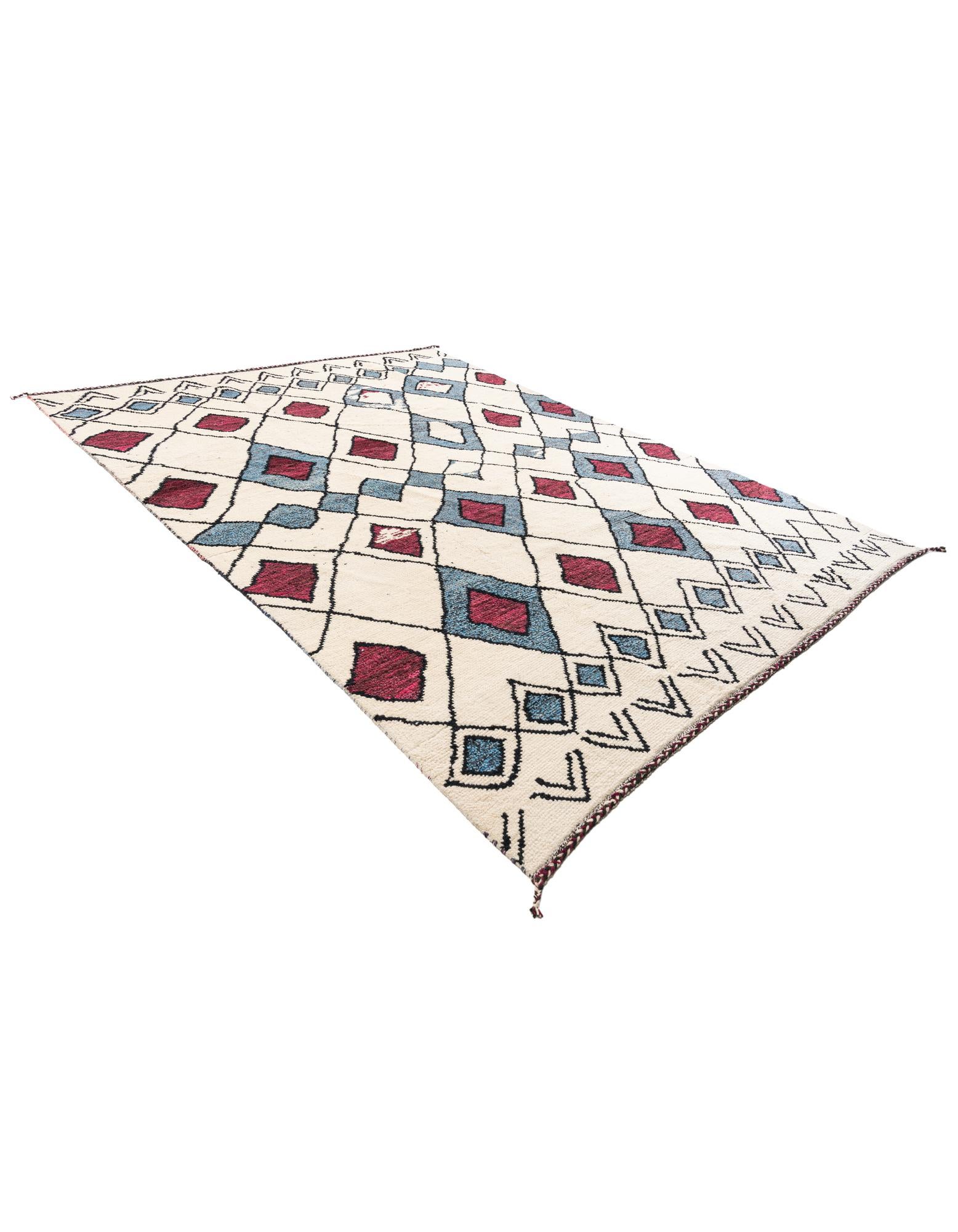 9' x 11' 10 Hand Knotted Moroccan Wool Rug