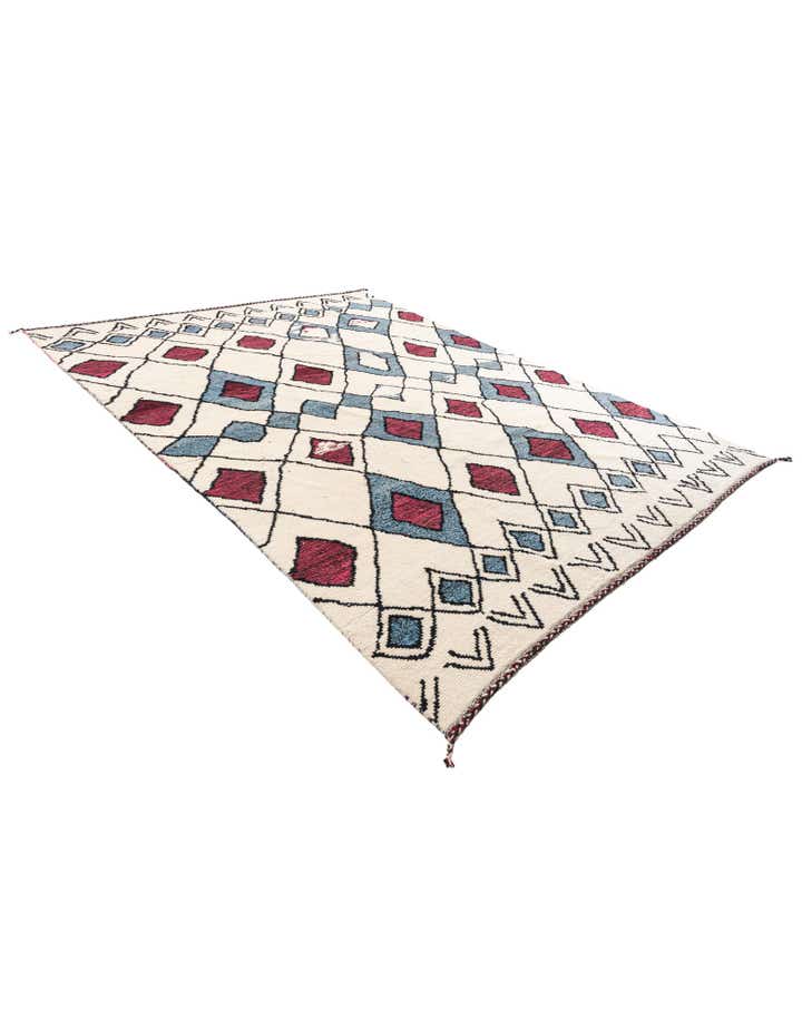9' x 11' 10 Hand Knotted Moroccan Wool Rug
