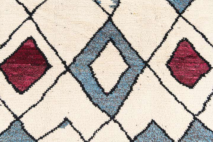 9' x 11' 10 Hand Knotted Moroccan Wool Rug