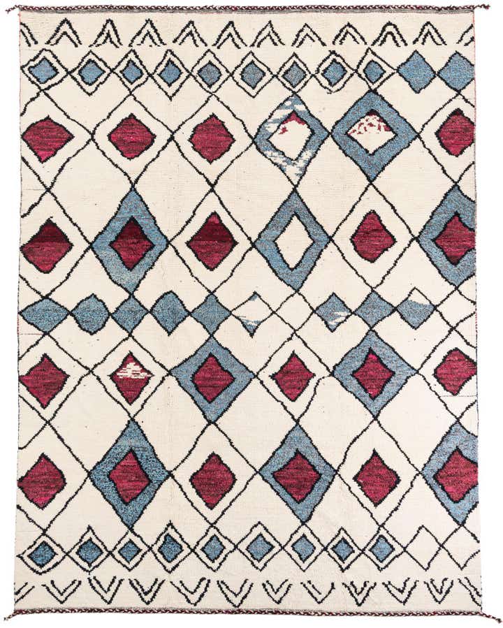9' x 11' 10 Hand Knotted Moroccan Wool Rug