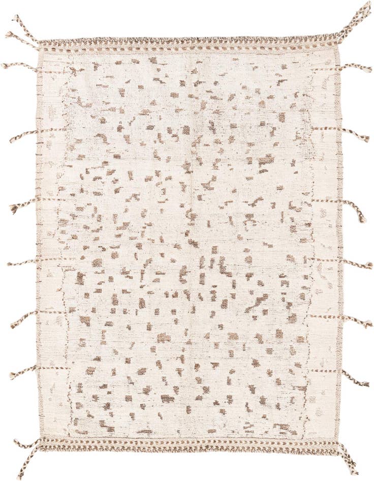 Detail image of 5' 2 x 7' 4 Hand Knotted Moroccan Wool Rug