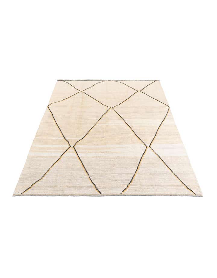 8' x 9' 10 Hand Knotted Moroccan Wool Rug