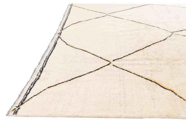 8' x 9' 10 Hand Knotted Moroccan Wool Rug