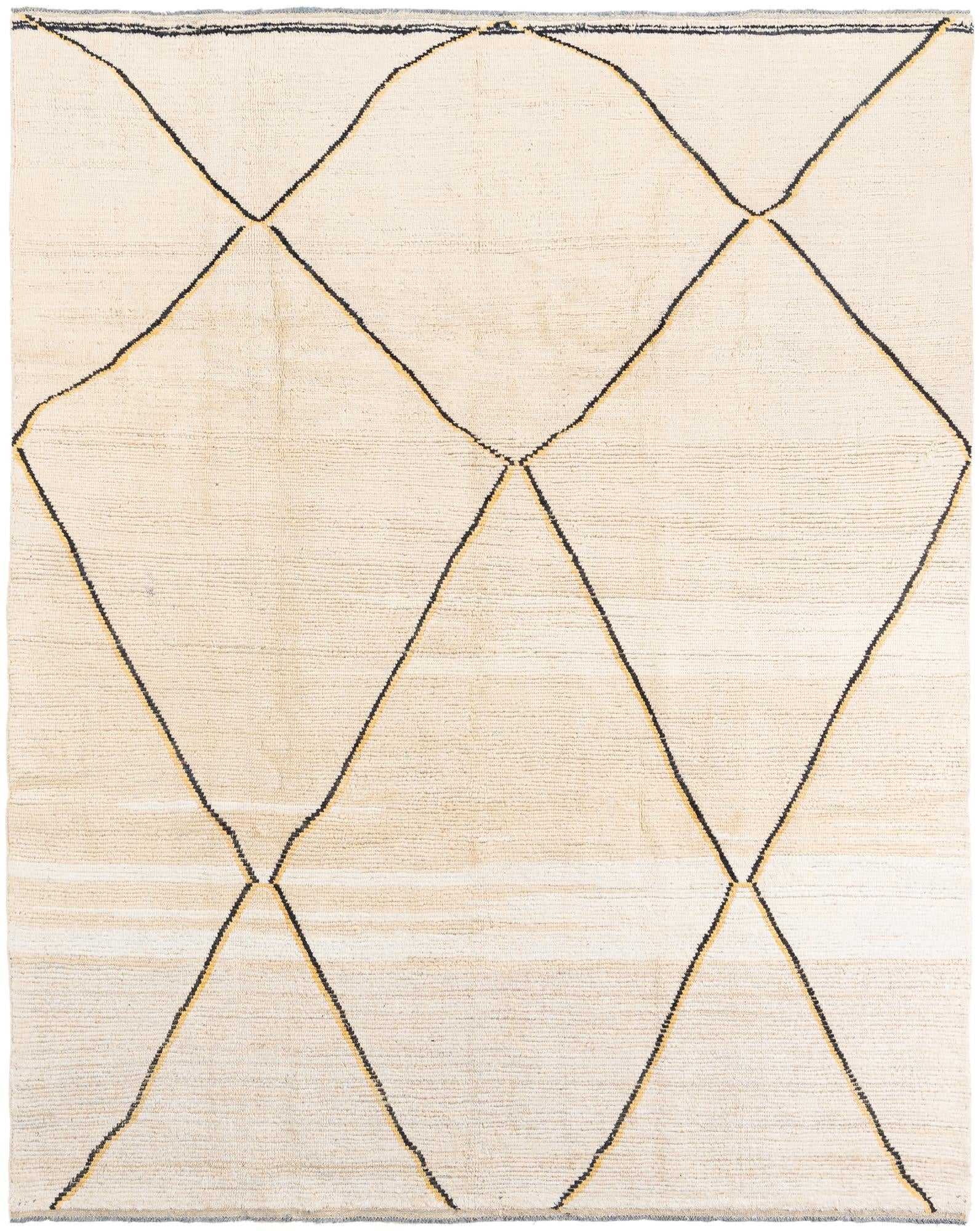 8' x 9' 10 Hand Knotted Moroccan Wool Rug