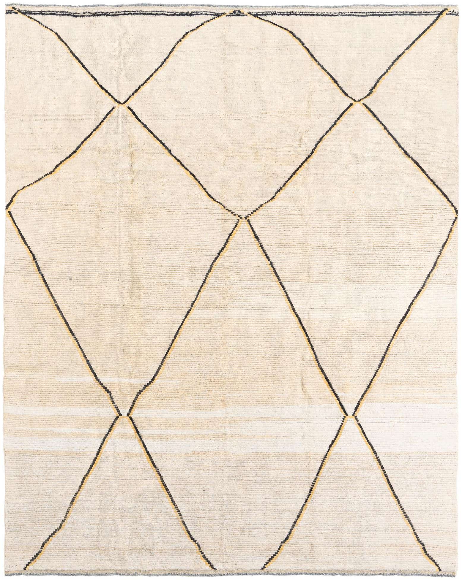 8' x 9' 10 Hand Knotted Moroccan Wool Rug