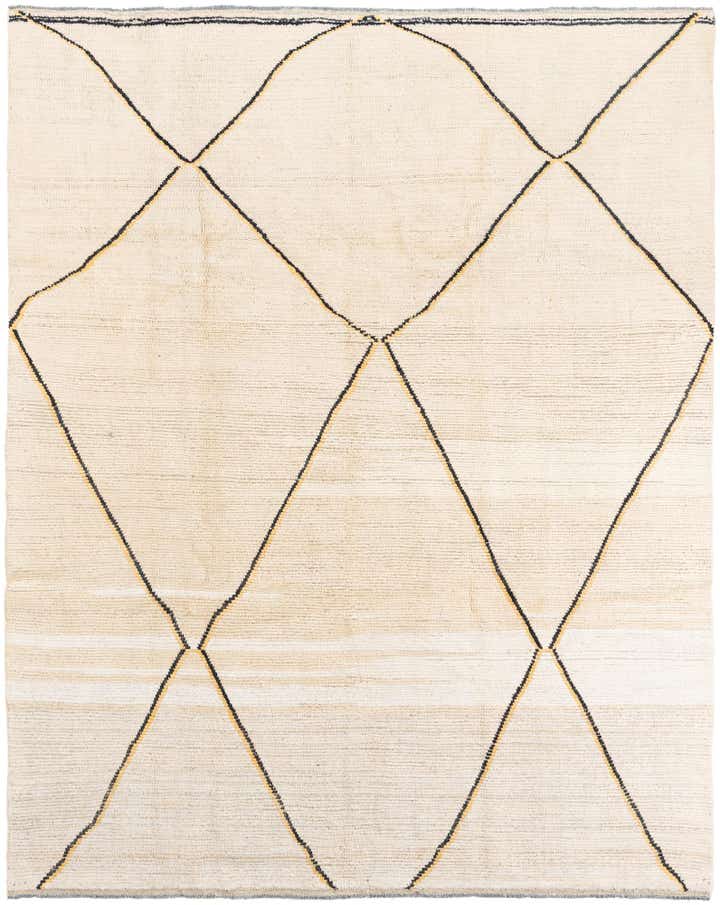 8' x 9' 10 Hand Knotted Moroccan Wool Rug