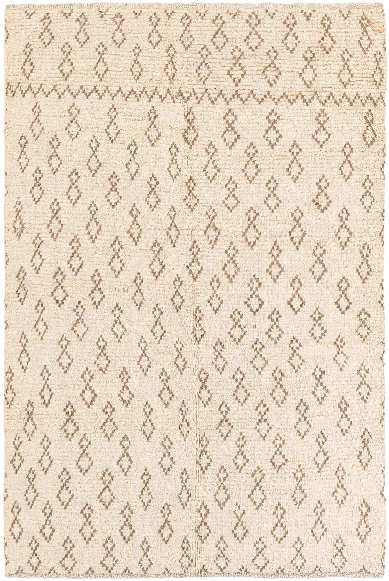 5' x 7' 8 Hand Knotted Moroccan Wool Rug