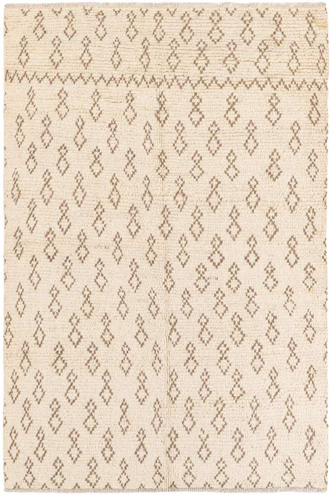 5' x 7' 8 Hand Knotted Moroccan Wool Rug